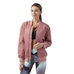 Kurtka Damskie Reebok Studio Favourites Bomber Różowe PL 80JNWEQ